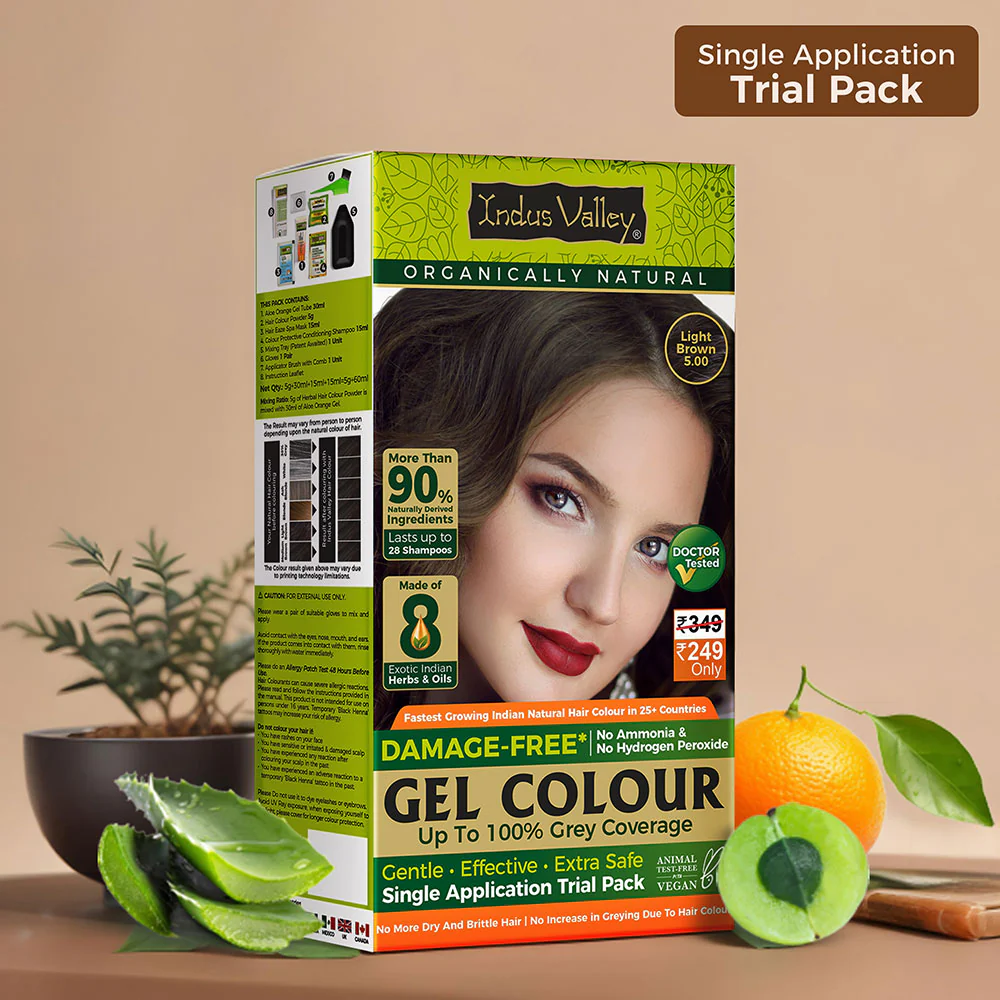 Damage Free Natural Hair Colour - Light Brown