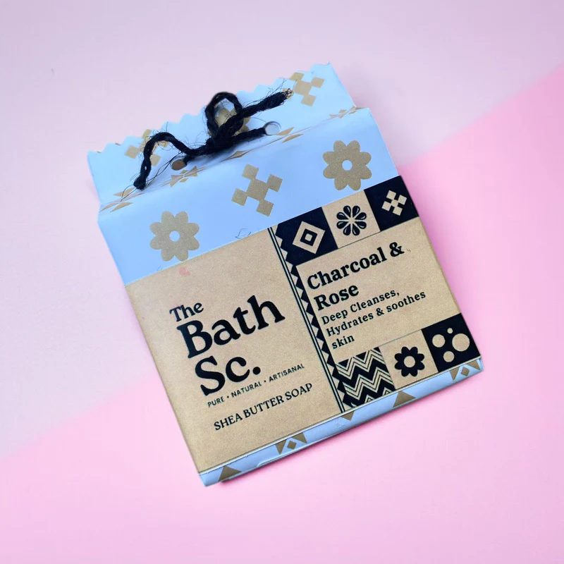 Charcoal & Rose Shea Butter Soap .100GM