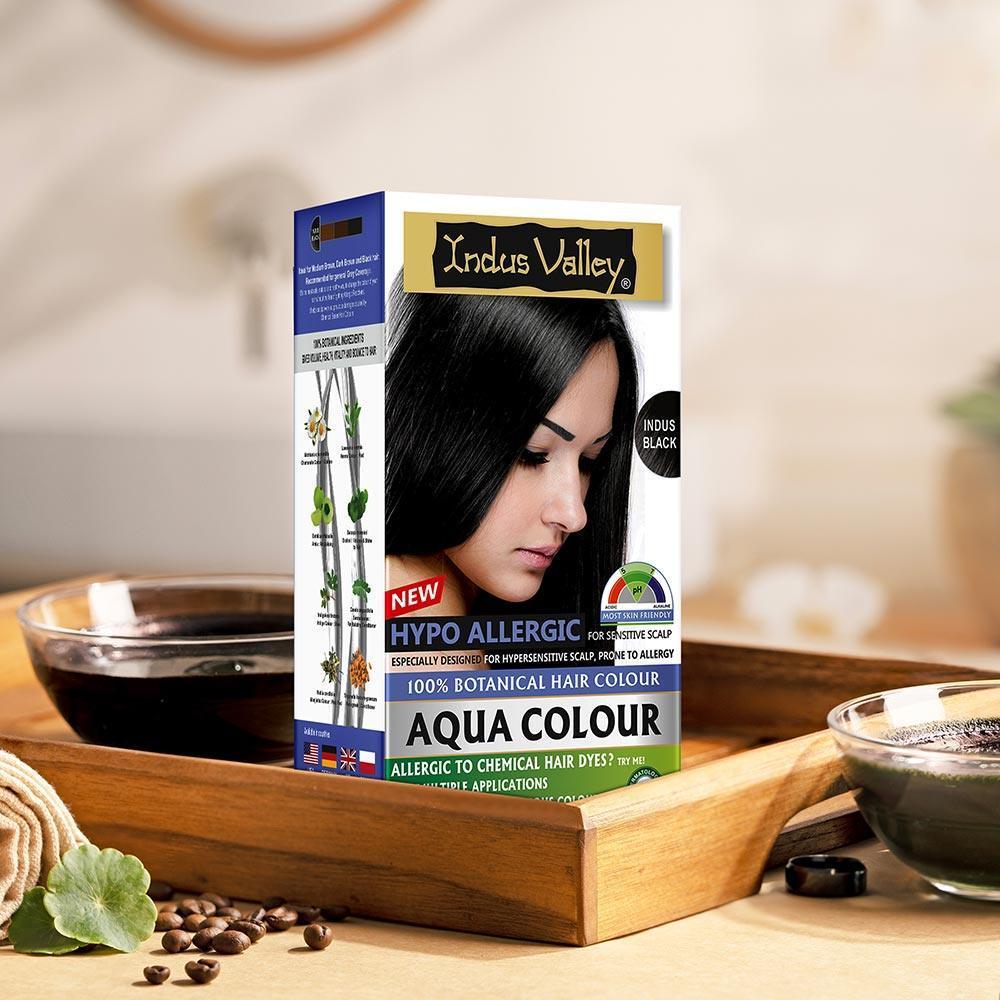 Aqua Colour 100% botanical hair Colour Indus Black